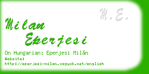 milan eperjesi business card